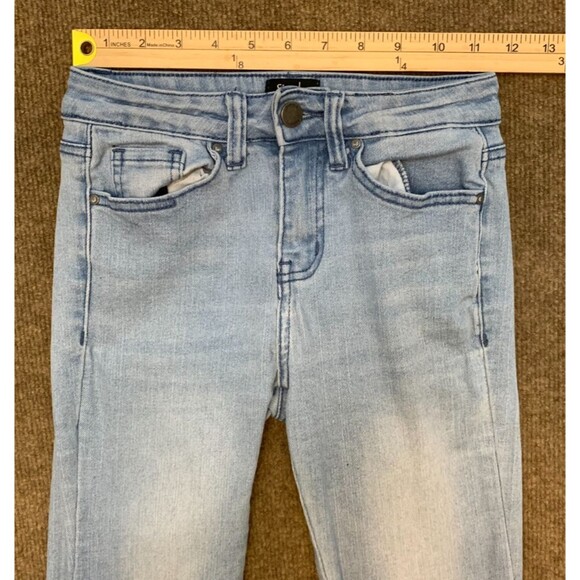 Simple Society Jeans Womens 00/23 Flare Embroidered Floral Festival Boho Stretch - Picture 3 of 8